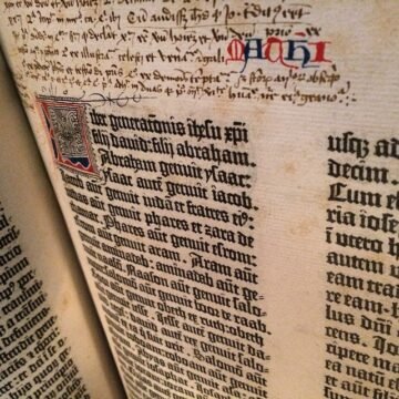 A real Gutenberg Bible from the lobby of the New York Public Library