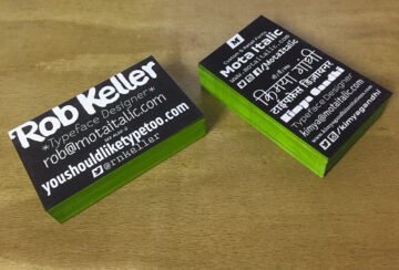 New Screen Printed Business Cards